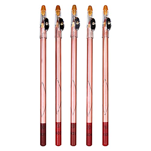 6Pcs Matte Lip Liner Pencils for Women - Waterproof, Long Lasting, Smooth Lip Makeup with Sharpener - Natural Lip Filler & Shaping (#601) | Perfect for Everyday Wear, Parties & Special Occasions