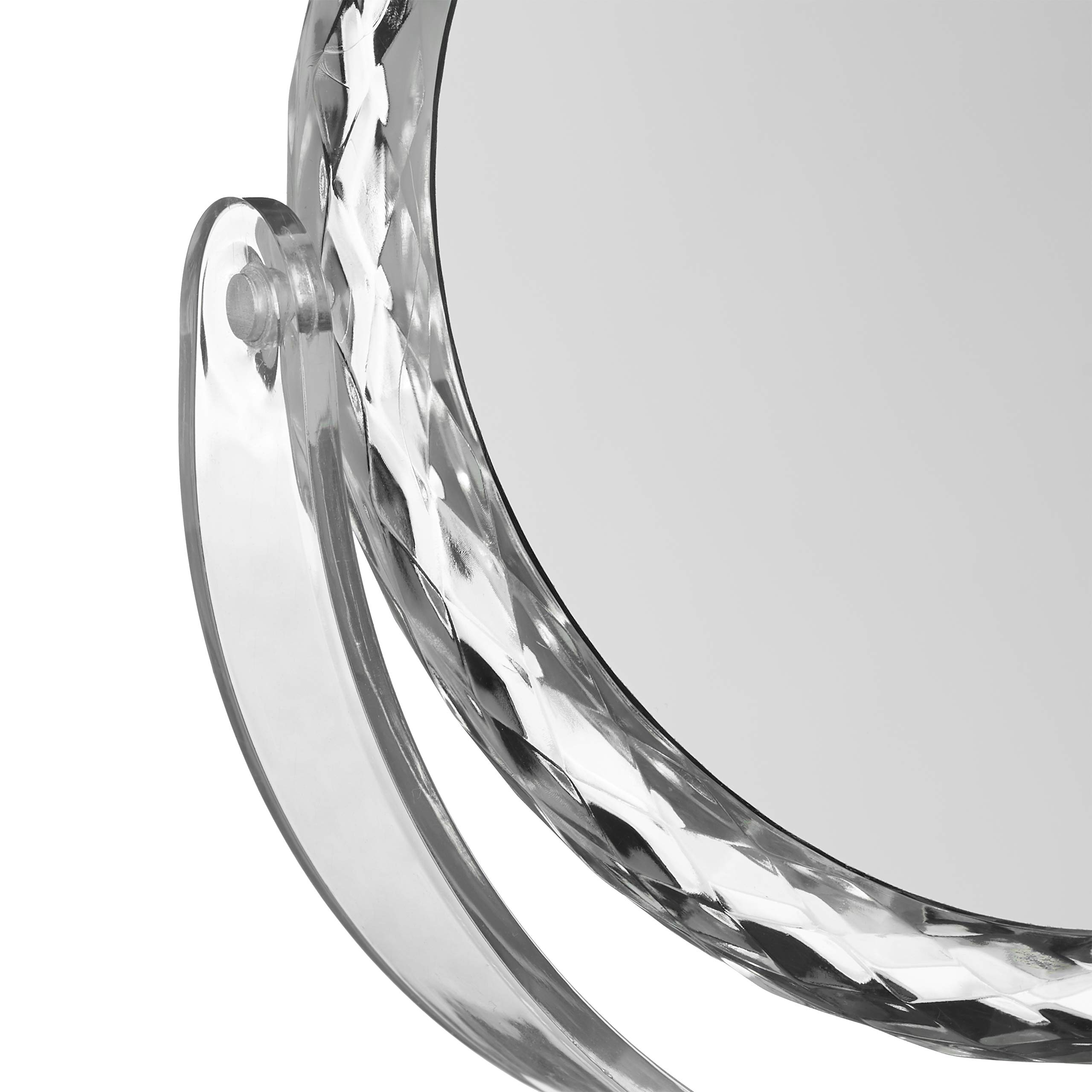 Premium 10X Magnifying Vanity Mirror with Stand - Dual-Sided Round Makeup Mirror for Precision Cosmetics Application (23 x 19 x 10 cm) - Perfect for Home Dressing Table, Salon & Travel Beauty Kit