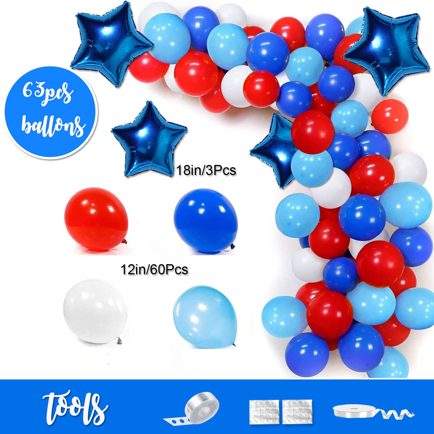 Ahoy It's a Boy! Nautical Baby Shower Decorations Kit - Navy Blue Balloons Garland Arch, Party Banner & Cake Topper for Nautical Themed Baby Shower | Perfect for Gender Reveal, First Birthday & Ocean-Themed Nursery Decor