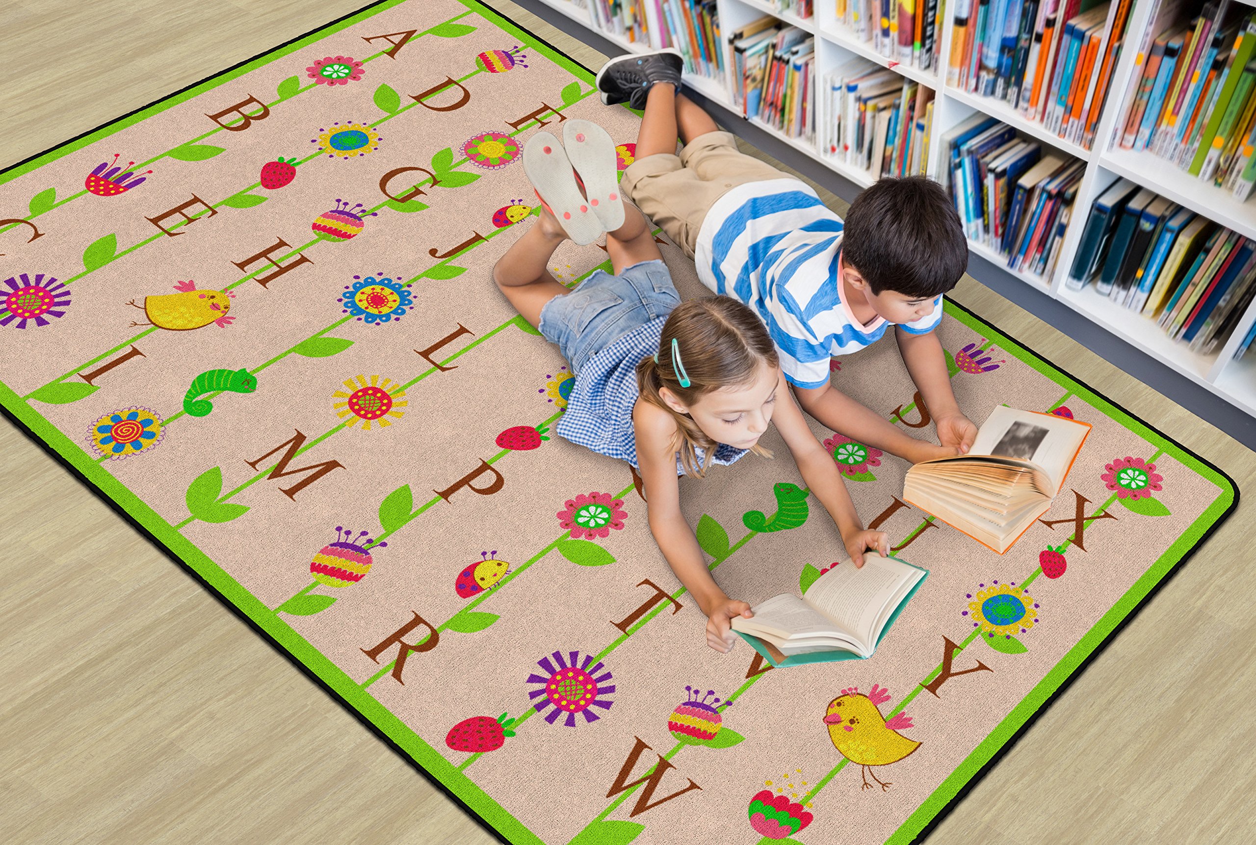 Kids Alphabet Educational Rug 6'x8'4