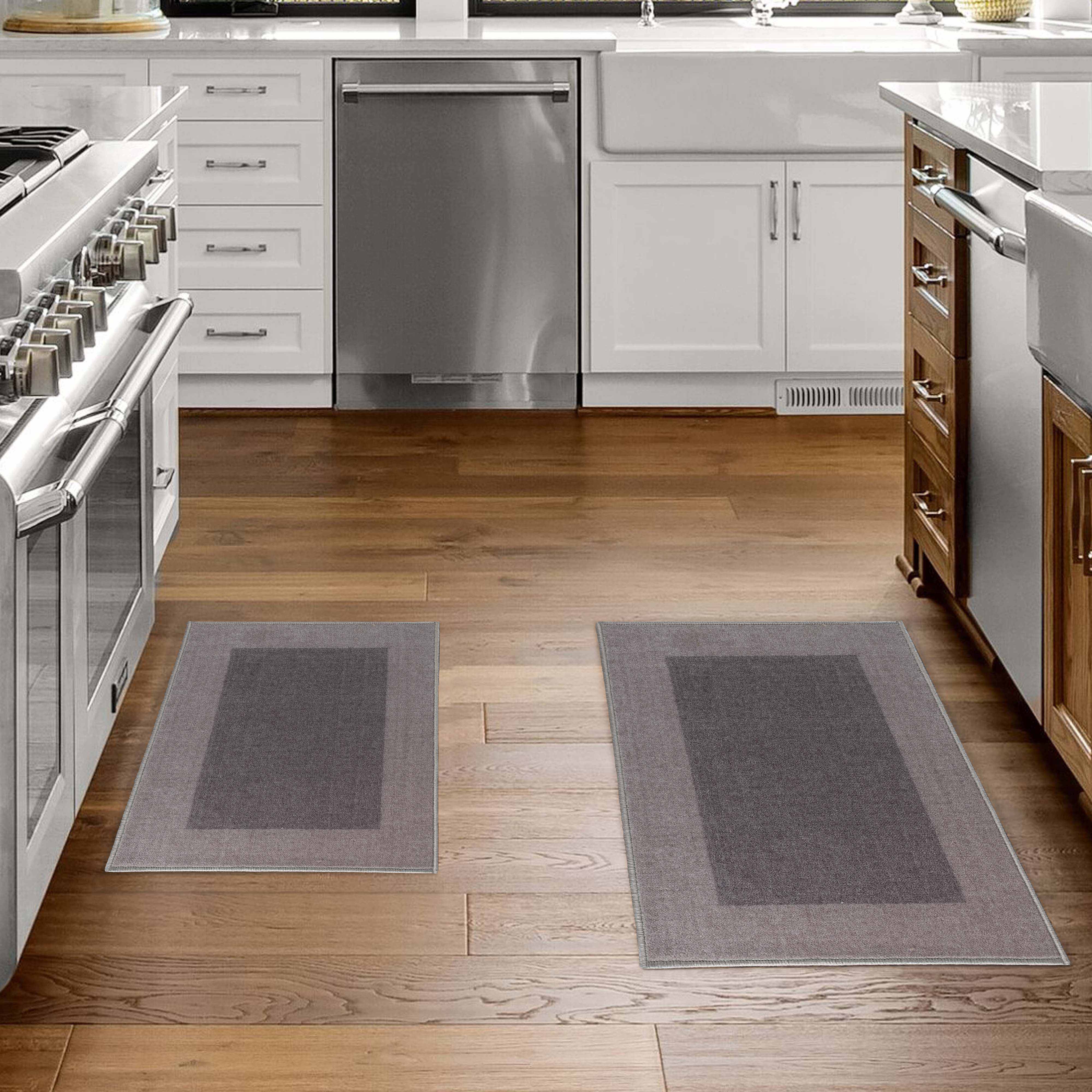 Non-Slip Machine Washable Bath Mat Set - Soft Absorbent Bathroom Rug for Shower, Tub & Floor - Home Decor & Safety (Rome Style) - Perfect for Bathrooms, Laundry Rooms & Spa Areas