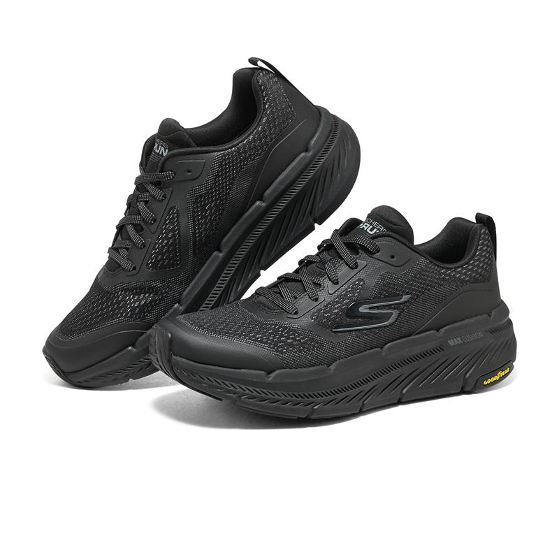 MAX CUSHION PREMIER 2.0 Running Shoes for Men - Black/Charcoal (220840/BKCC) - Lightweight Cushioned Sneakers for Jogging, Gym Workouts & Daily Wear