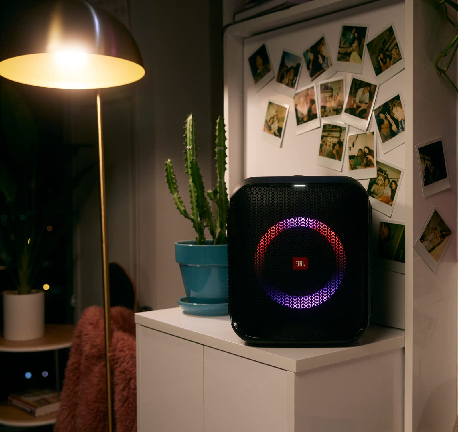 JBL PartyBox Encore Essential - Portable Bluetooth Party Speaker with Powerful Bass, Built-in Lights & Wired Mic (PBM100 Bundle) - Perfect for Karaoke Nights, Outdoor Parties & Home Entertainment