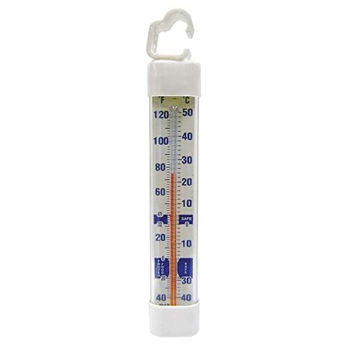 Glass Tube Refrigerator Freezer Thermometer - Accurate Temperature Monitoring for Food Safety & Storage (Ideal for Fridge, Freezer, Cooler, Wine Cellar)