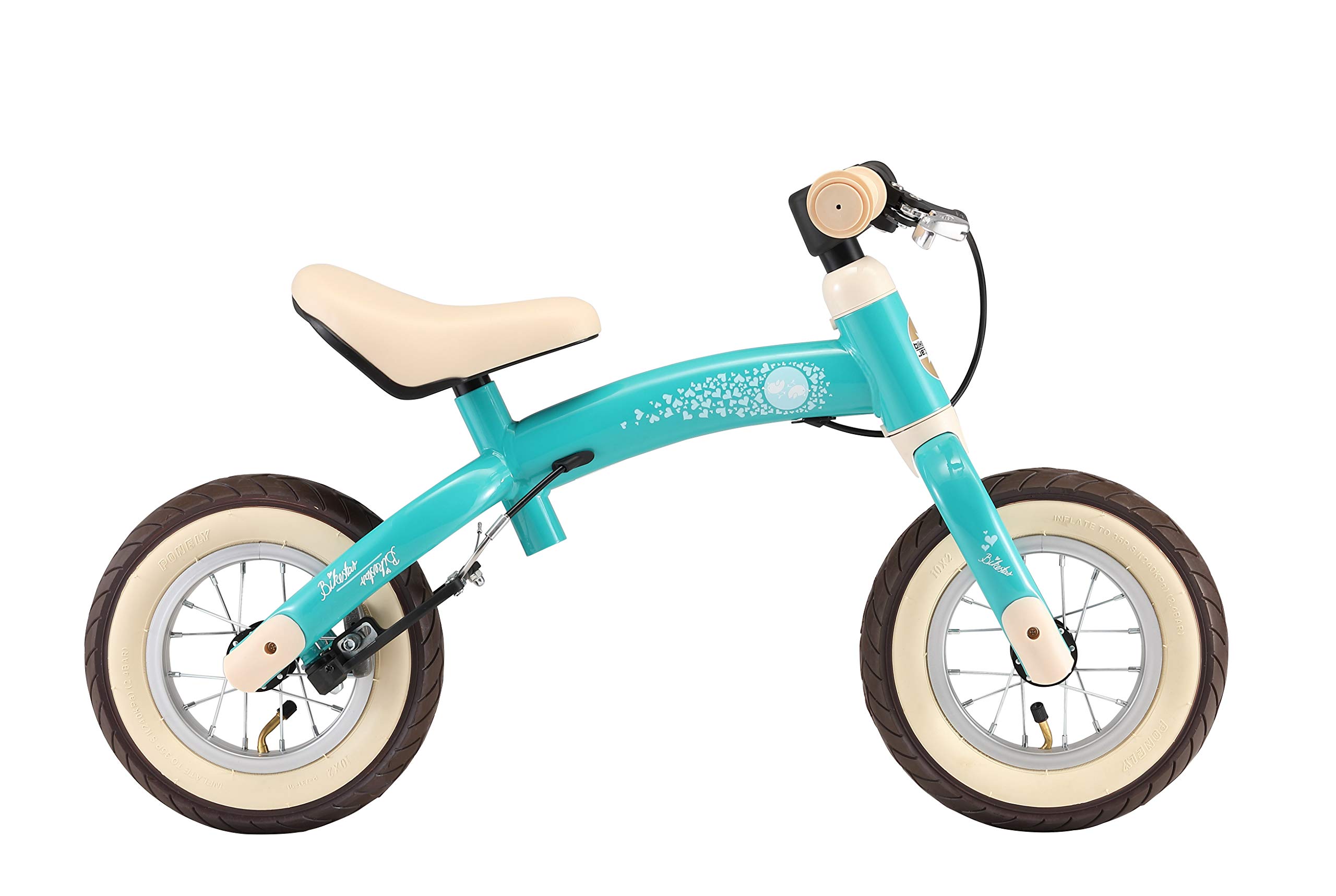 BIKESTAR 10 Inch Lightweight Kids Balance Bike with Air Tires & Brakes - First Running Bike for 2-5 Year Old Boys & Girls | Perfect for Toddler Outdoor Play, Park Rides & Learning to Ride