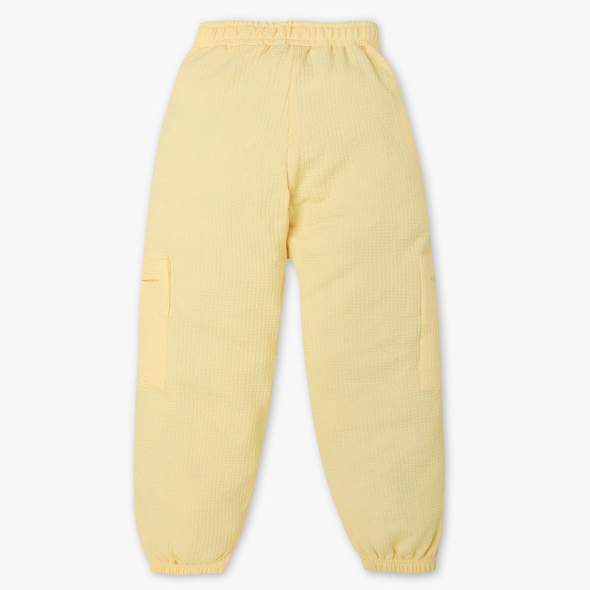 Girls Wide Leg Mid Rise Solid Full Length Trackpants - Comfortable Athletic Joggers for School, Sports & Casual Wear