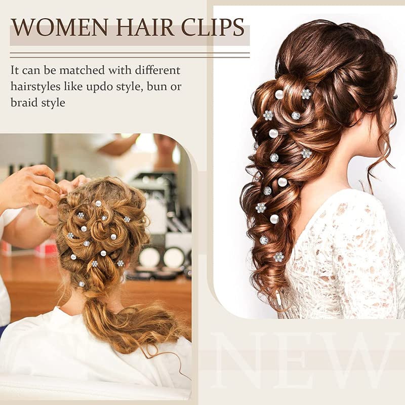 12PCS Silver Pearl Rhinestone Spiral Hair Pins - Crystal Twist Bobby Pins for Women, Wedding, Prom & Party Hair Accessories (Shimmering Hair Clips for Updos, Braids & Special Occasions)