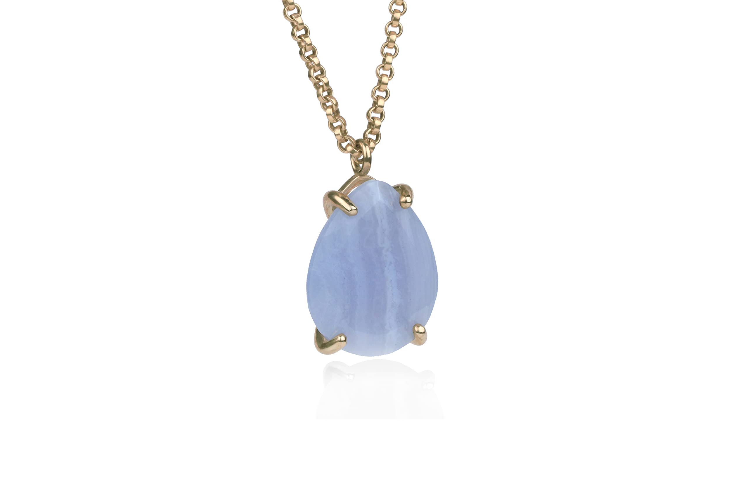 Handmade Silver Agate Pendant Necklace for Women - Elegant Teardrop Statement Jewelry - Perfect Gift for Mother's Day, Birthday & Graduation - Ideal for Office Wear, Date Nights and Special Occasions
