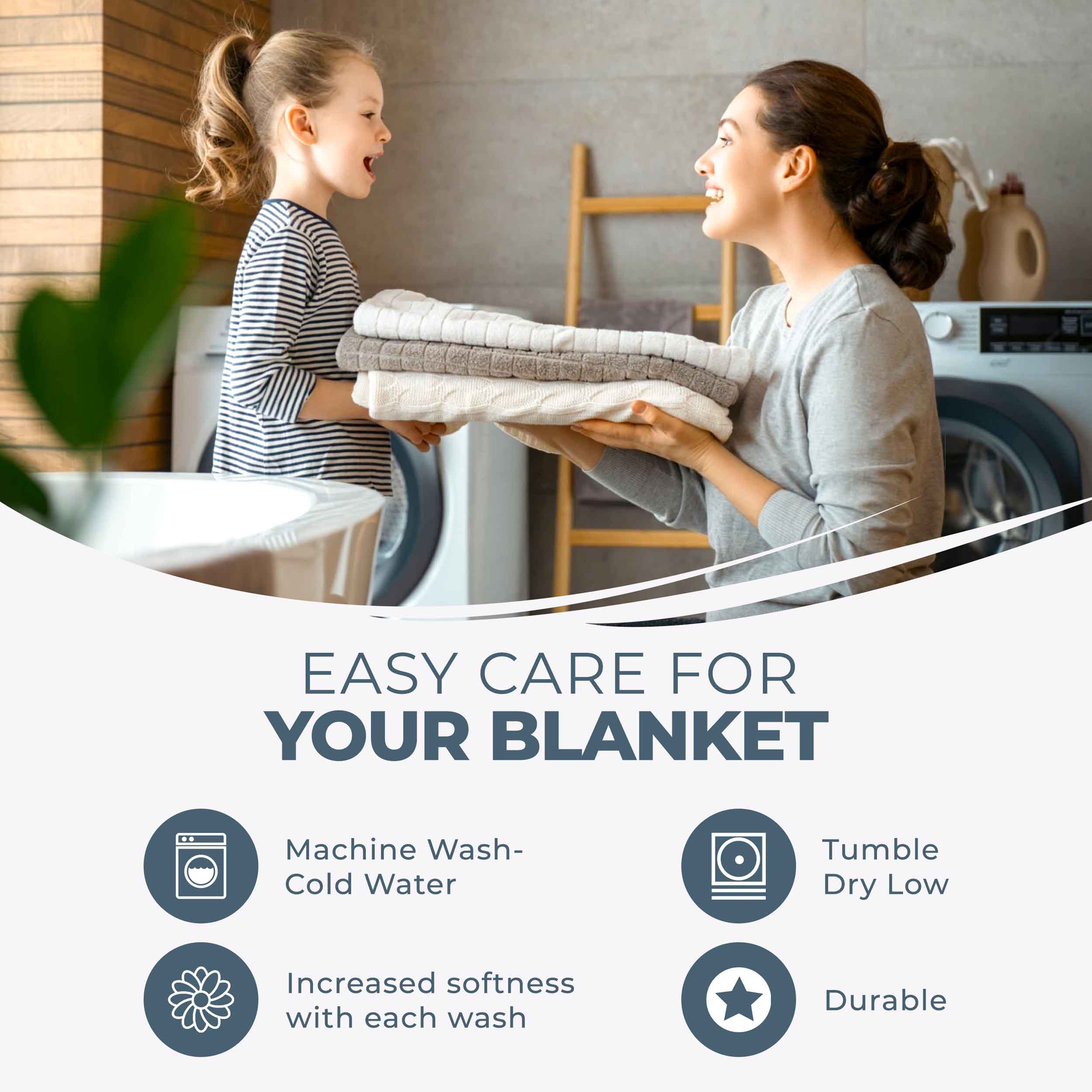 Soft Basketweave All-Season Cotton Bed Blanket & Sofa Throw - Lightweight Breathable Blanket for Bedroom, Living Room, Travel and Outdoor Use
