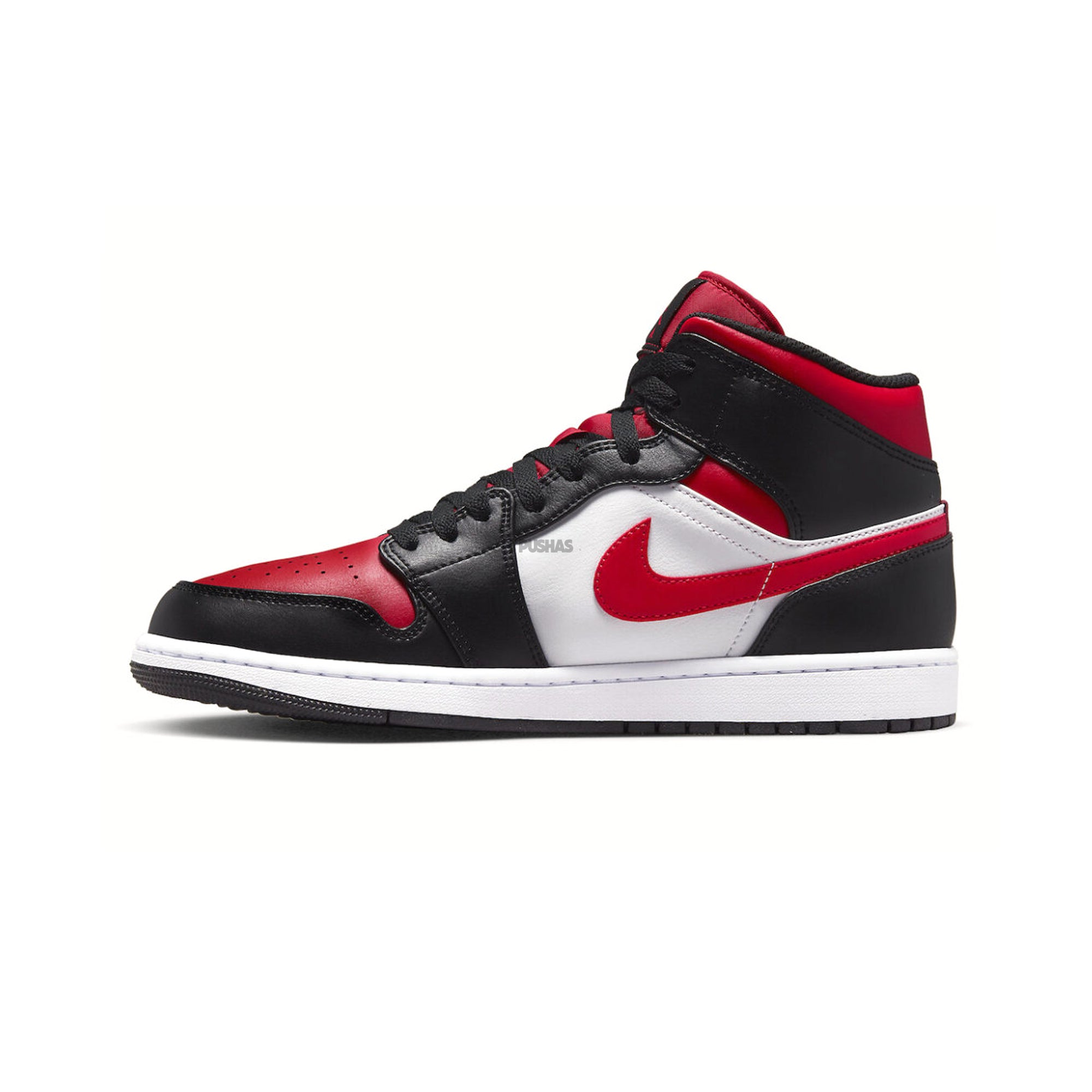 Air Jordan 1 Mid 'White Black Red' Sneakers (2022) - Men's Basketball Shoes for Casual Wear & Street Style Fashion