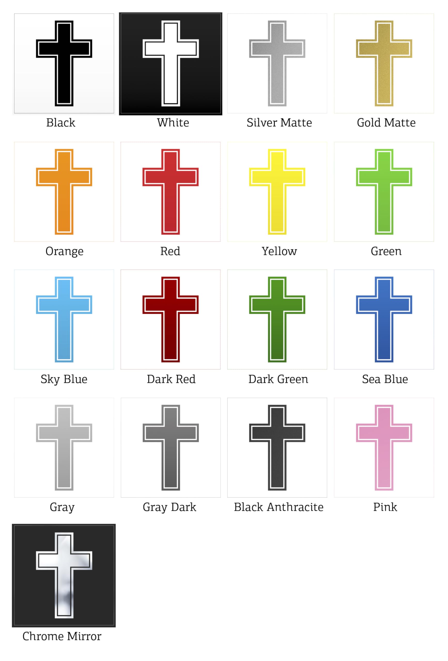 Waterproof White Cross Patonce Fleury Trinity Sticker (3 x 1.96 Inches) - Perfect for Laptops, Tablets, Journals & DIY Crafts - Durable Vinyl Decal for Home, Office & School Decor