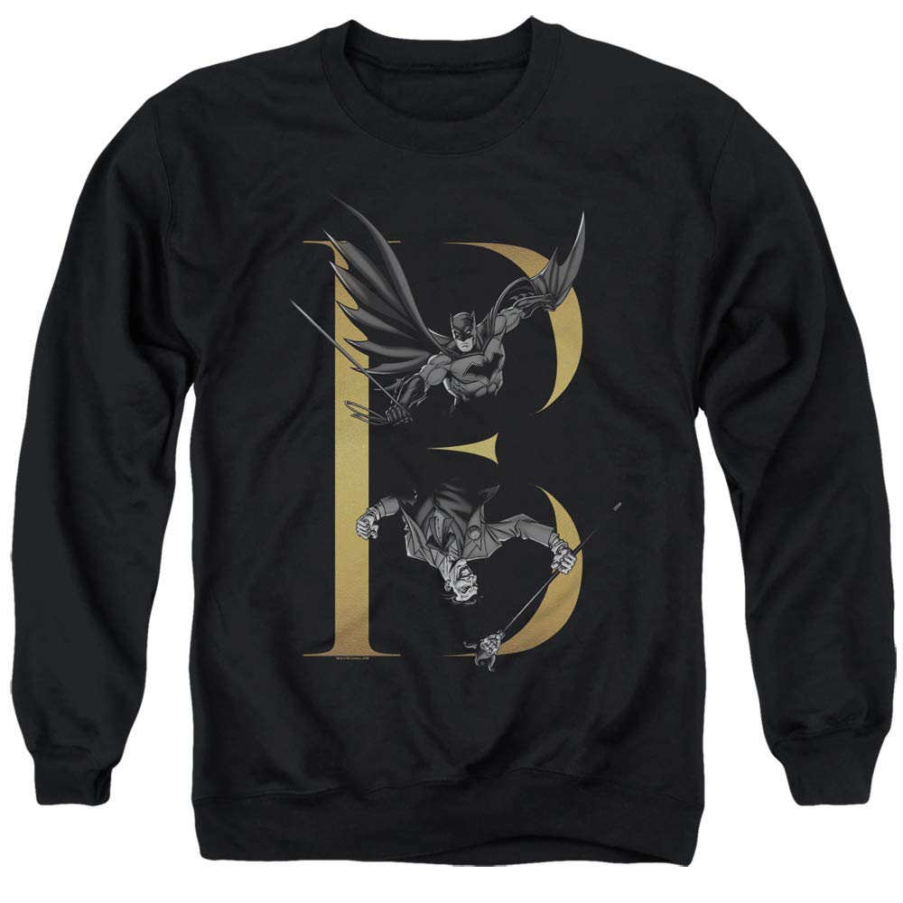 Batman B Unisex Adult Crewneck Sweatshirt for Men & Women - Casual Wear, Cosplay & Superhero Fan Apparel