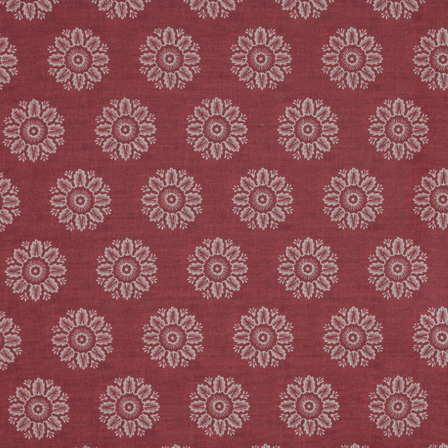 Premium Linen Fabric - Soft & Breathable Ronda Linen in Deep Coral | Perfect for DIY Home Decor, Fashion Sewing & Craft Projects
