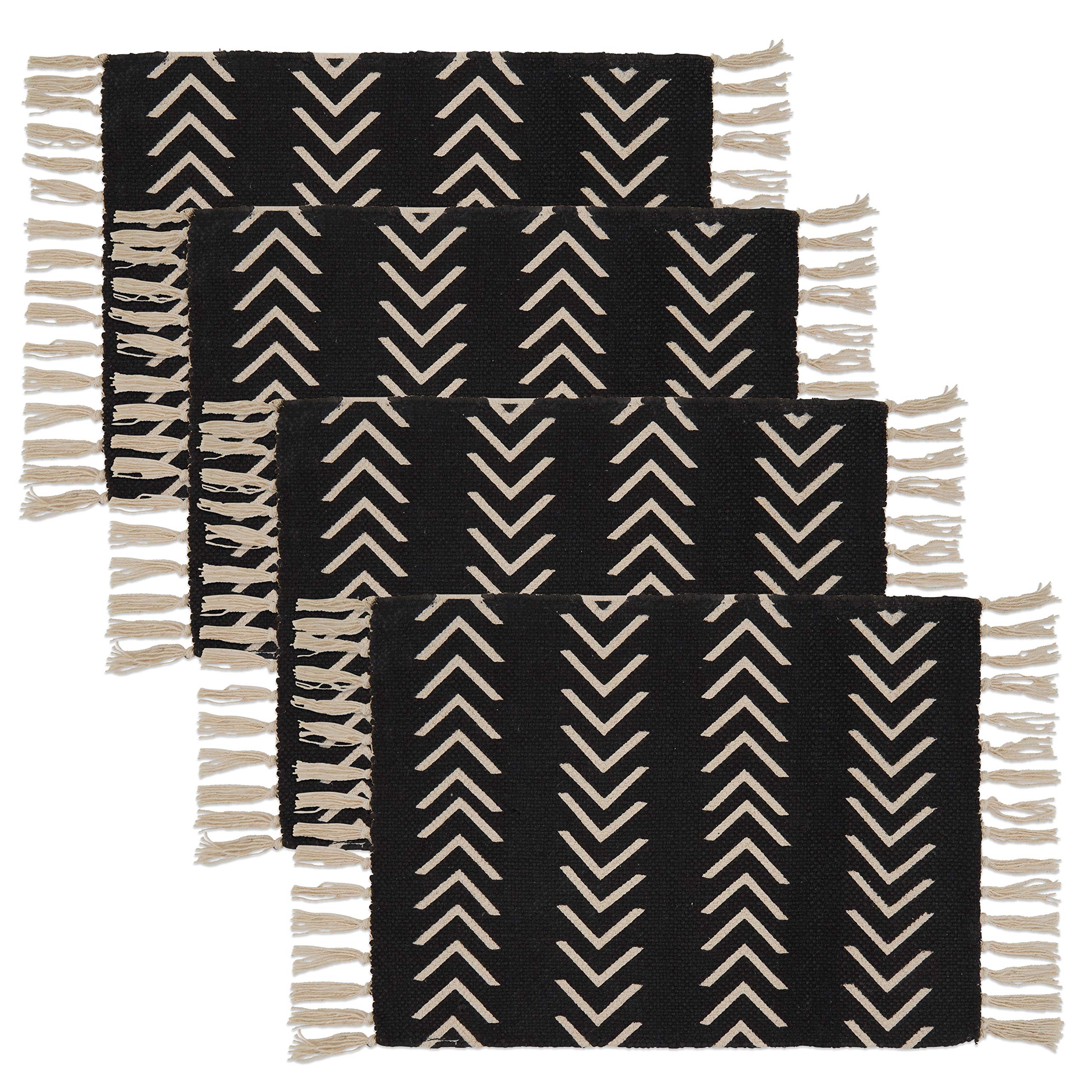 Premium Chevron Pattern Placemats Set of 4 - Washable & Durable Table Mats for Dining, Kitchen, and Party Decor
