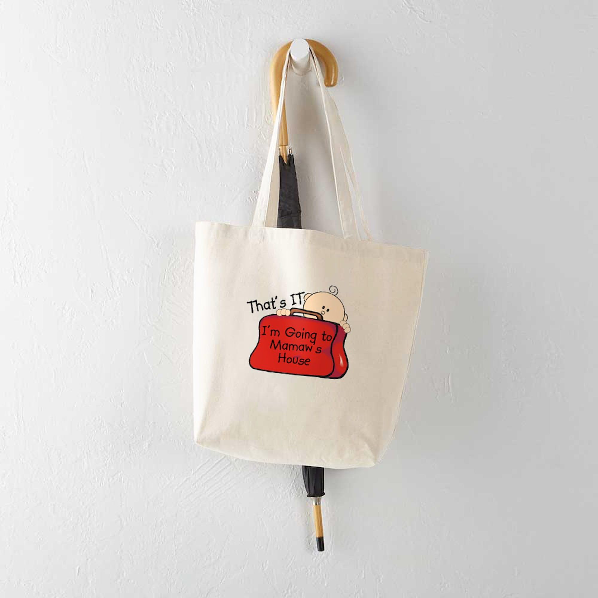 Funny Going To Mamaw's Tote Bag - Natural Canvas Reusable Grocery Shopping Bag for Women - Perfect for Errands, Grocery Trips & Beach Outings