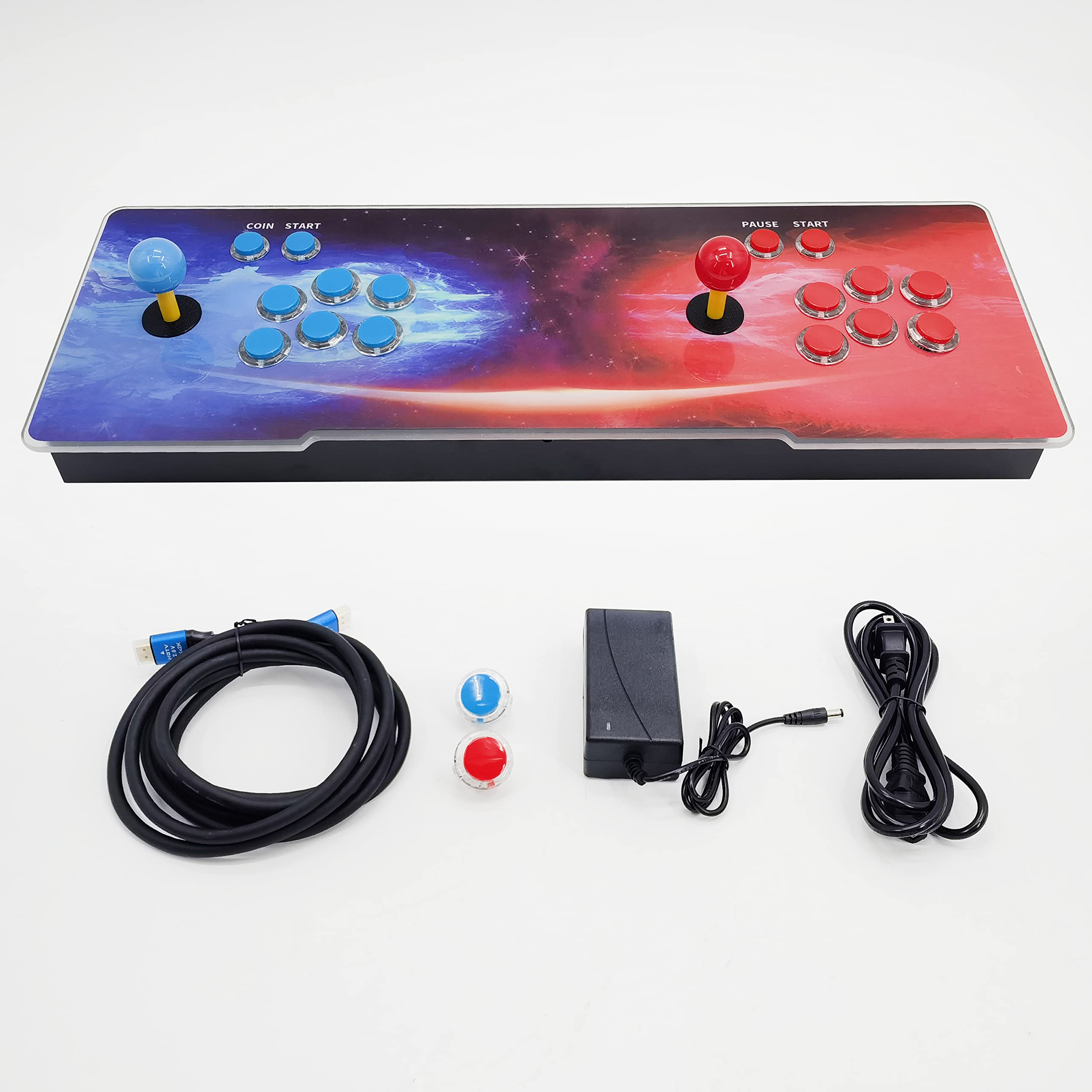 20000-in-1 3D Pandora's Box Arcade Game Console with Download Function - Supports Extra Games, 1280x720 Full HD, Search/Save/Pause Features, 4-Player Online Gaming - Perfect for Home Entertainment, Parties, and Retro Gaming Enthusiasts