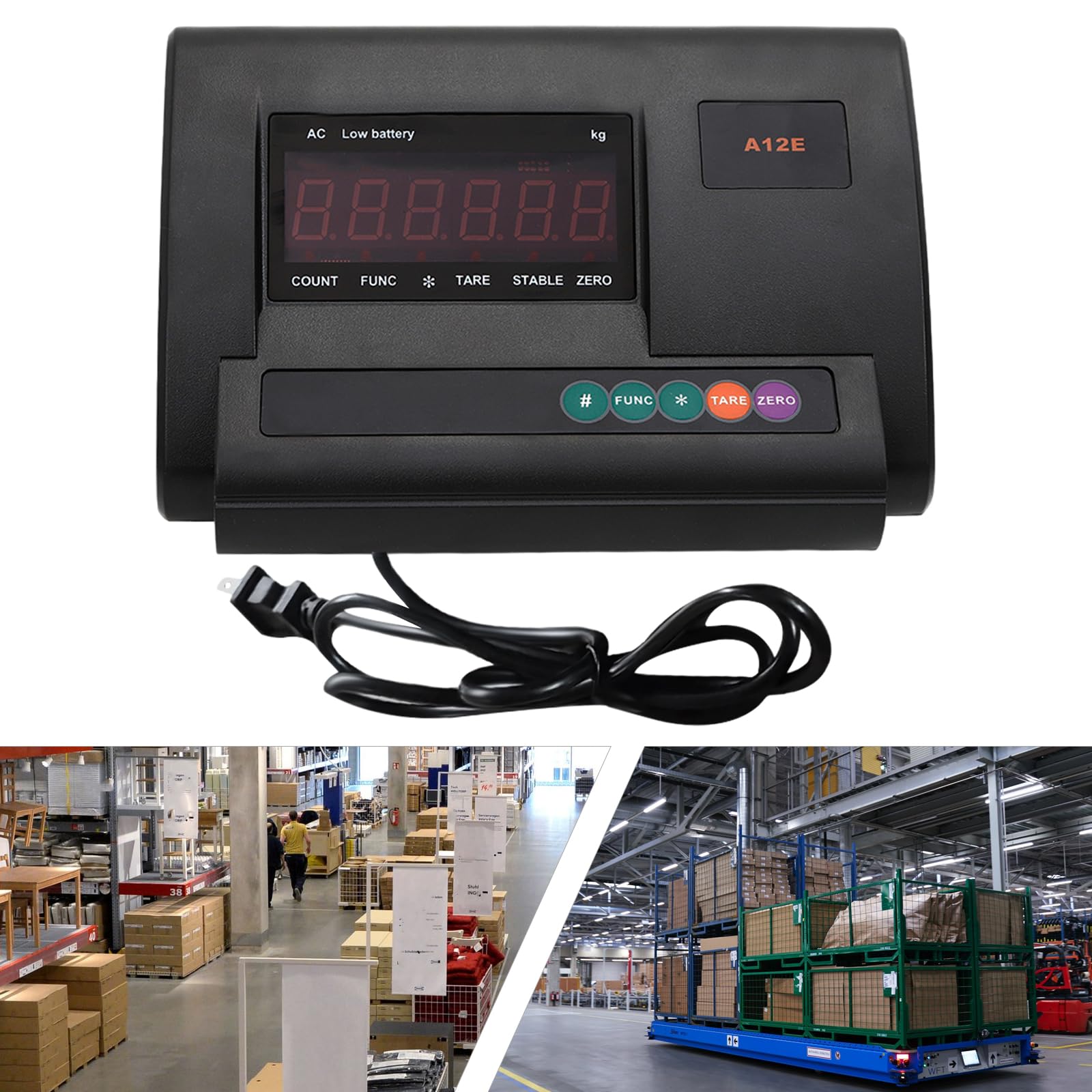 **2.5T 5000lb Livestock Scale Kit with 4-Wire Junction Box & High Precision Indicator - Heavy Duty Floor Scale for Cattle, Goats, Pigs, Horses, Sheep - Perfect for Farms, Ranches, and Veterinary Use**