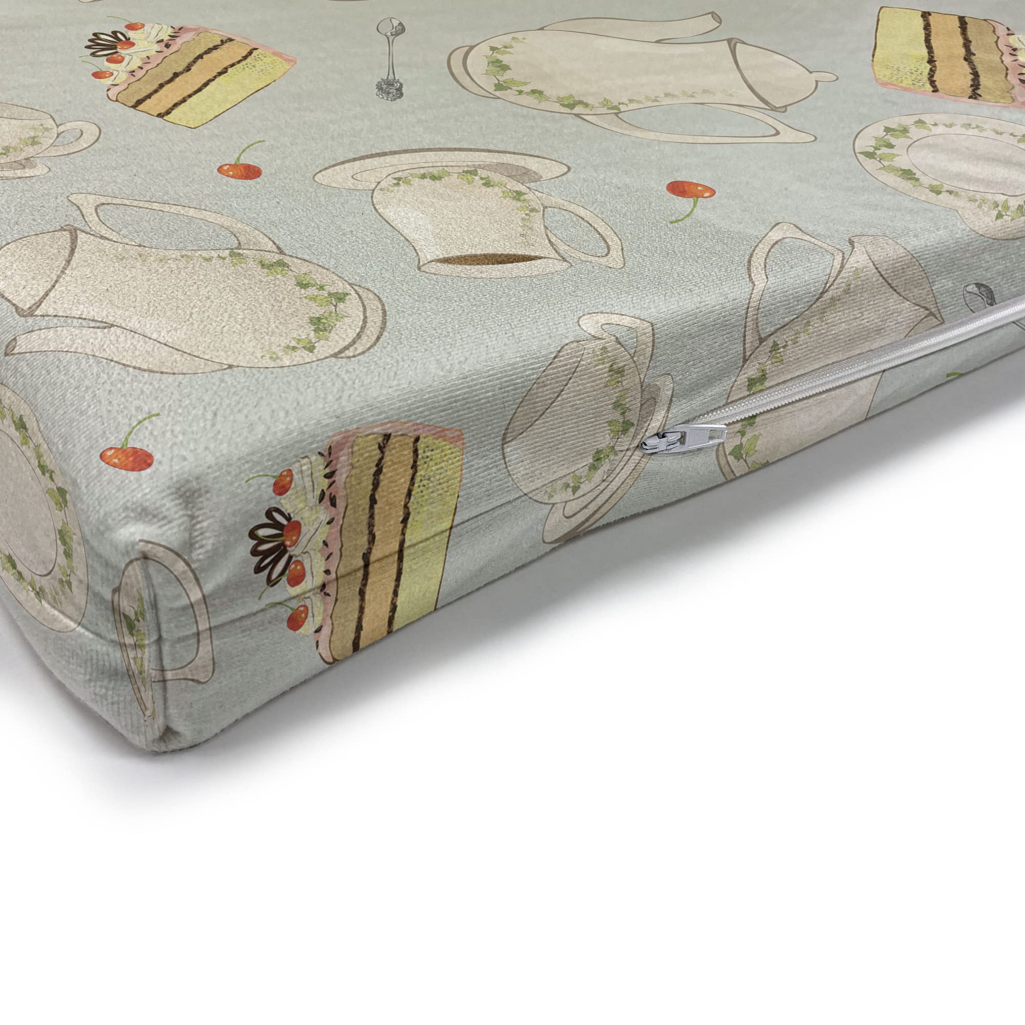 Ambesonne Tea Party Bench Cushion - Standard Size 45