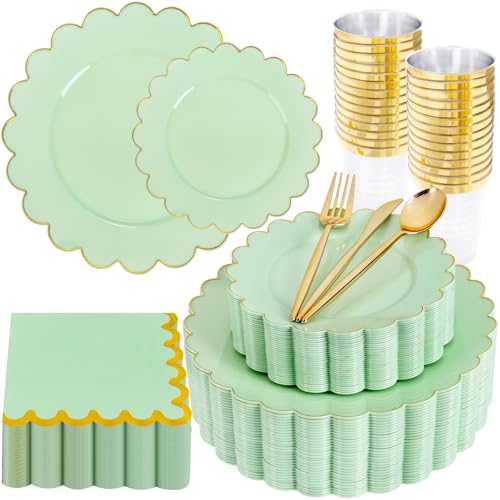 Sage Green with Gold