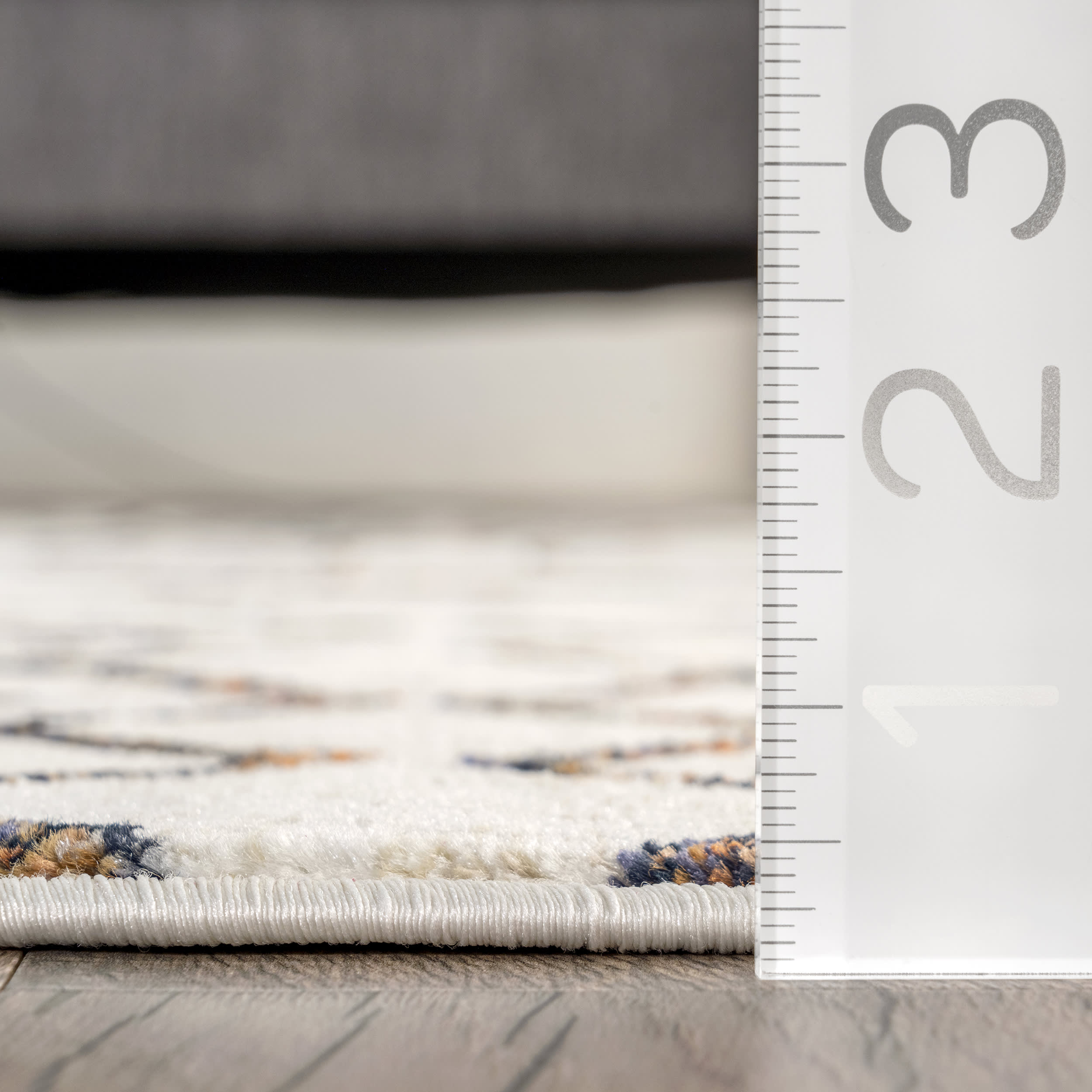 Aubrey Paneled Fringed Rug - Soft Bohemian Beige Area Rug for Living Room, Bedroom & Nursery | Home Decor & Floor Covering