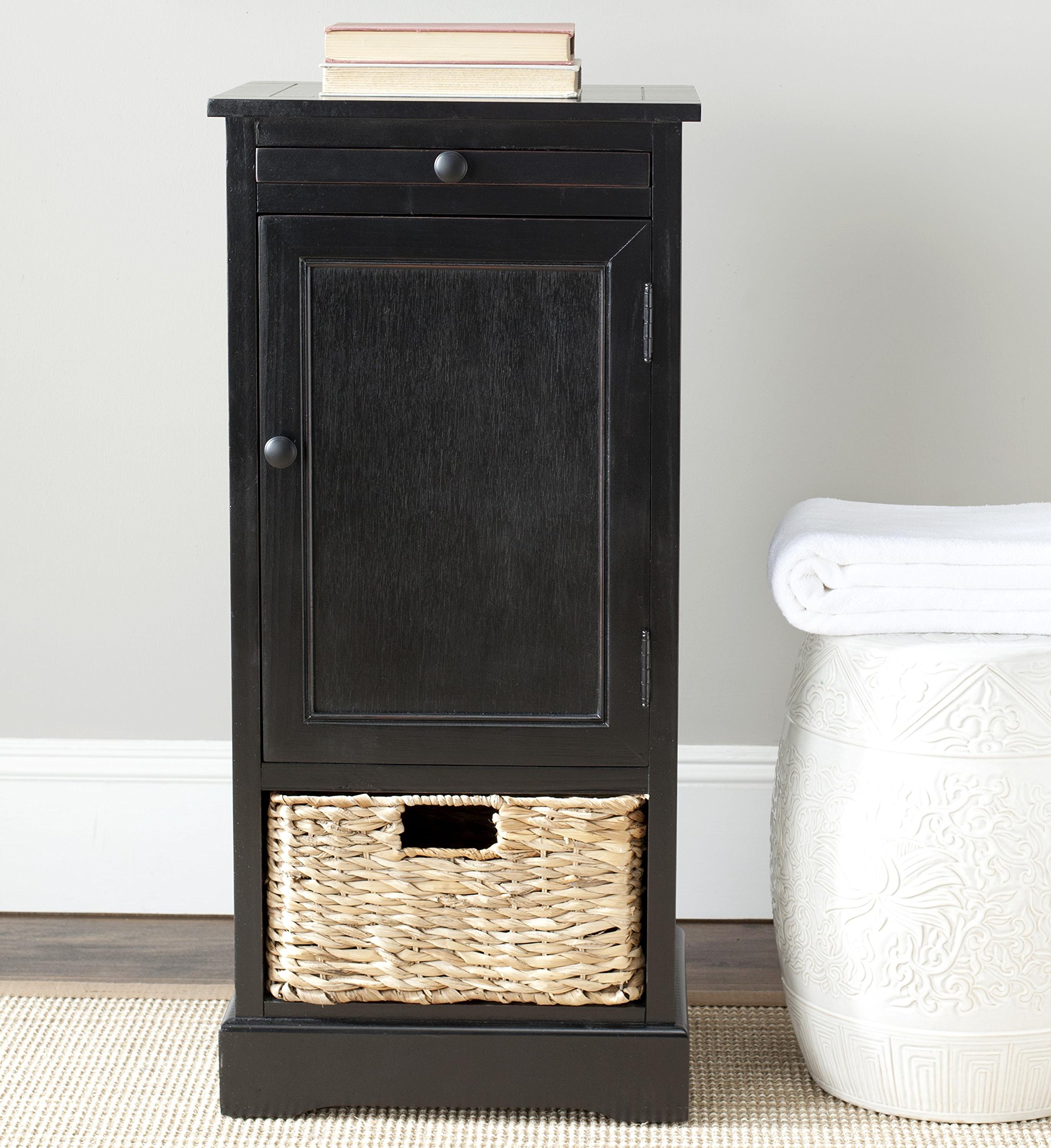 SAFAVIEH American Homes Collection Raven Vintage Grey Tall Storage Unit - Modern Vintage Style Organizer for Bedroom, Living Room & Office