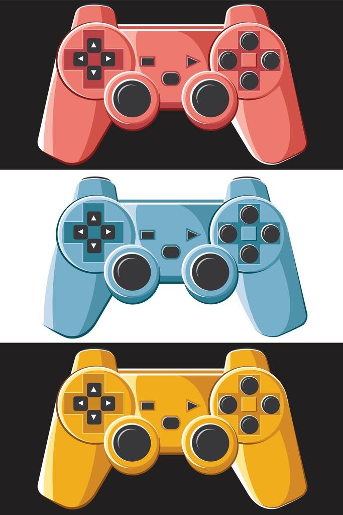 Laminated Game Controller Pop Art Poster - Dry Erase Wall Art 16x24 - Perfect for Gamers Room Decor & Office Wall Decor