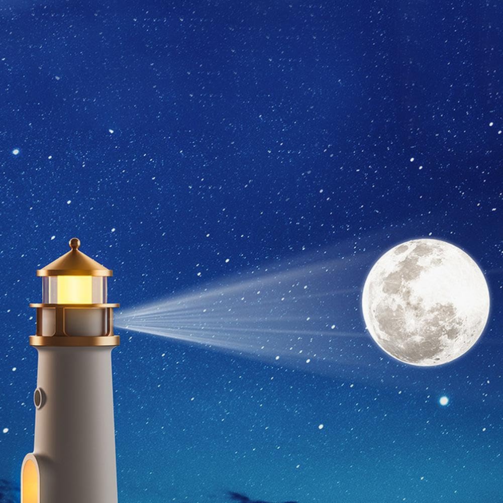 Moon Lamp Projector Night Light - 3D Moon Galaxy Projector with Music & Motion Sensor, Rechargeable LED Aesthetic Table Lamp for Bedroom, Nursery, Home Decor - Perfect Christmas & Birthday Gift for Women, Men, Kids