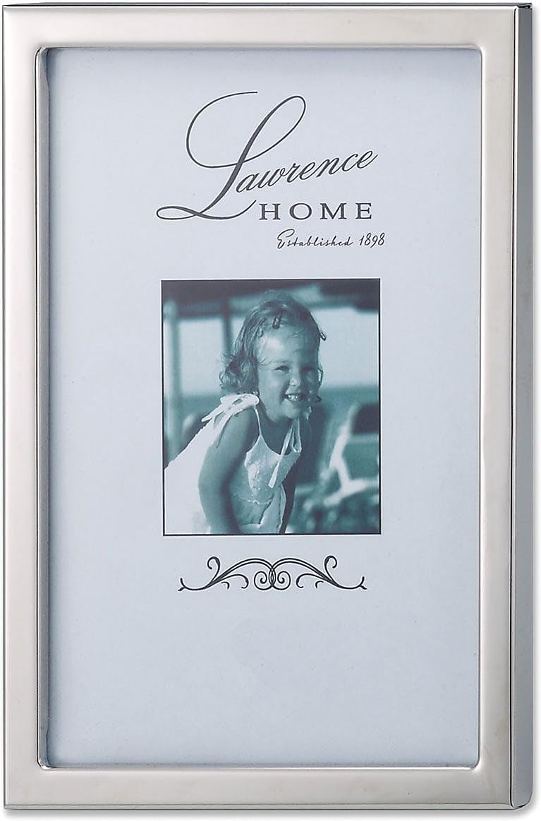 Lawrence Frames 710646 Silver Standard Metal 4x6 Picture Frame - Elegant Home & Office Decor for Photos, Artwork, and Memories | Perfect for Wall Display, Tabletop, and Gift Giving