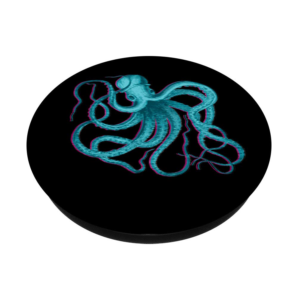 OCTOPUS VINTAGE VAPORWAVE AESTHETIC ART PopSockets PopGrip - Swappable Phone Grip for iPhone, Samsung & Tablets | Perfect for Gaming, Photography & Everyday Use