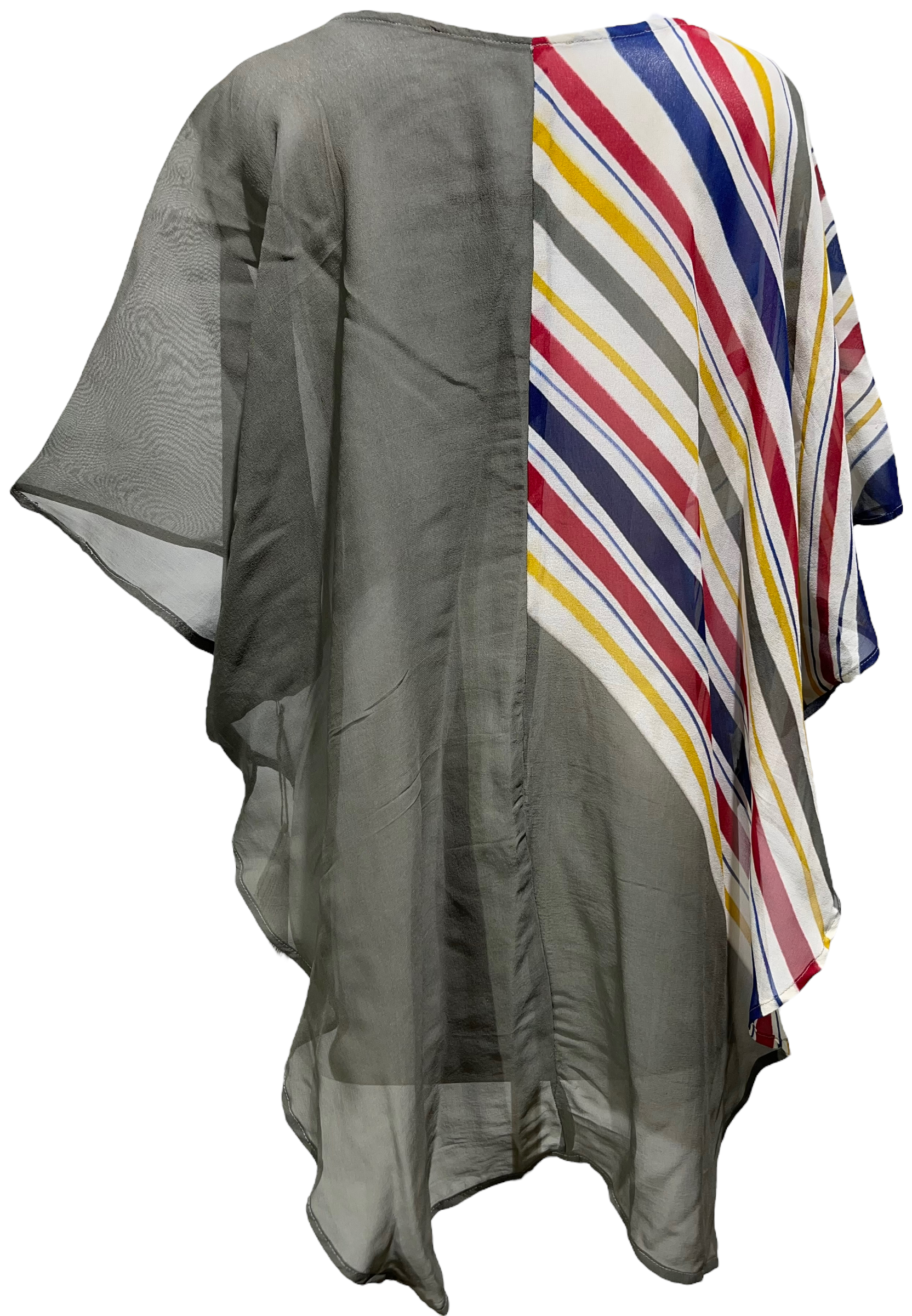 PRG2398 Field Sparrow Sheer Avatar Pure Silk Waterfall Top - Elegant Blouse for Women, Perfect for Evening Parties, Date Nights & Special Occasions