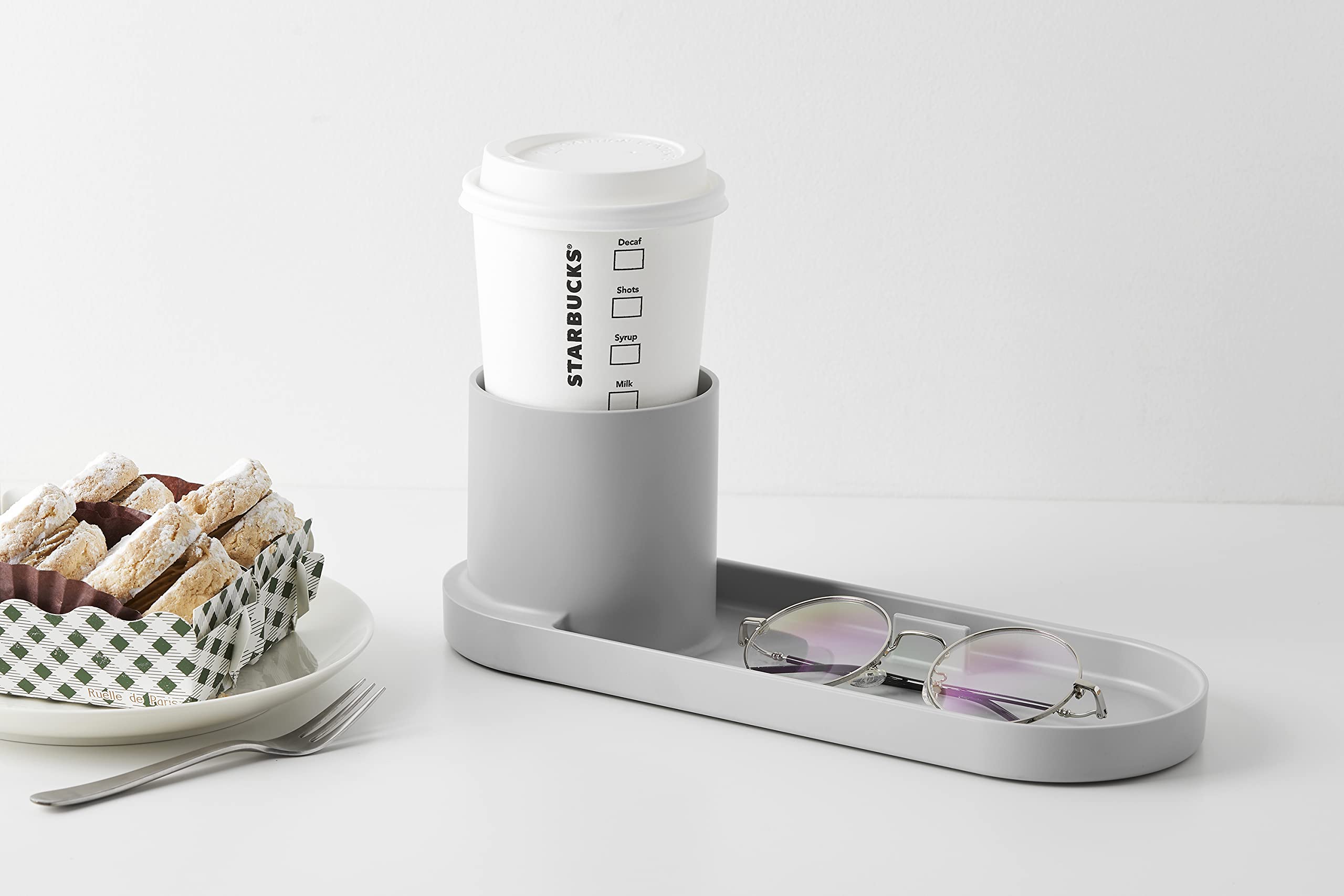 Litem Holder Tray - Organize Pens, Cell Phone, Wallet & Keys - Perfect for Office Desk, Nightstand & Entryway Organization
