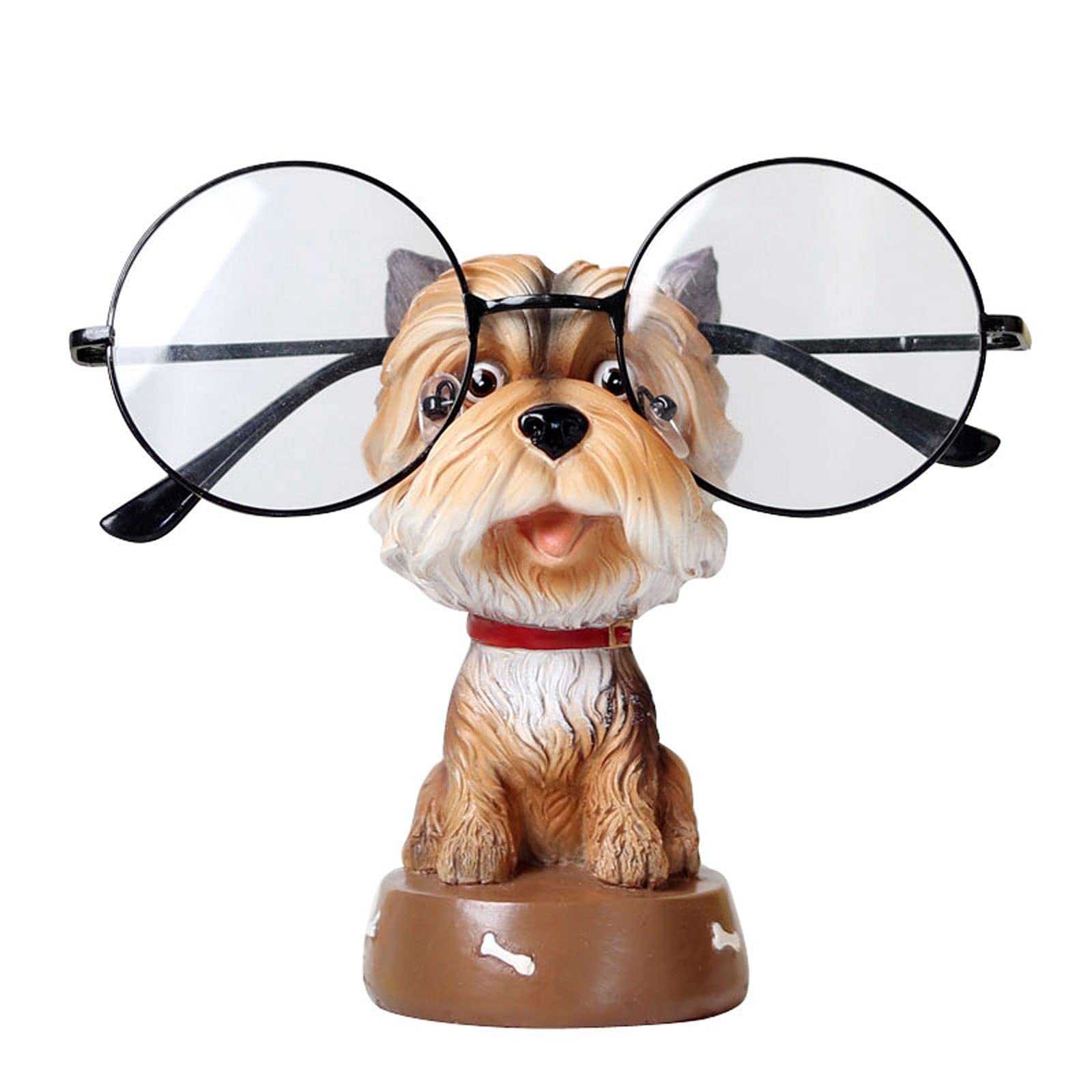 Cute Animal Sunglasses Stand - Resin Eyeglass Holder & Display Rack for Home, Office Desk Decor - Perfect Gift (Dog Design) | Organize Your Sunglasses in Style