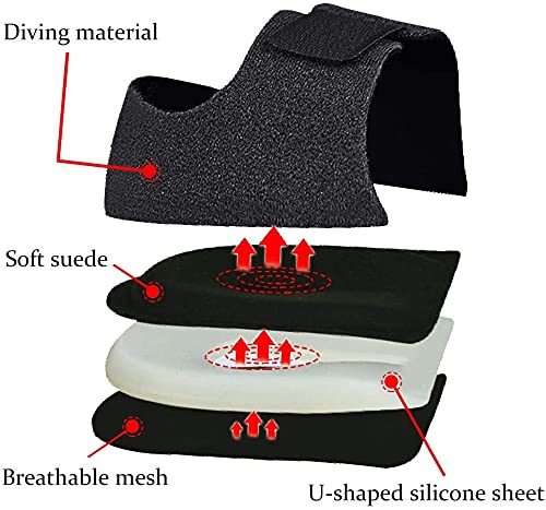 Plantar Fasciitis Heel Cups for Heel Pain Relief - Updated Support Sleeves & Pads for Men & Women (Black, M 8.5-12/W 10-13) - Ideal for Running, Walking, Work & Daily Comfort