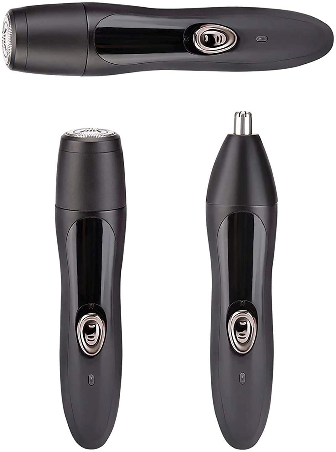USB Rechargeable Nose & Ear Hair Trimmer for Men & Women - 2-in-1 Painless Facial Hair Remover & Clipper - Perfect for Travel, Grooming Kits & Personal Care Routines