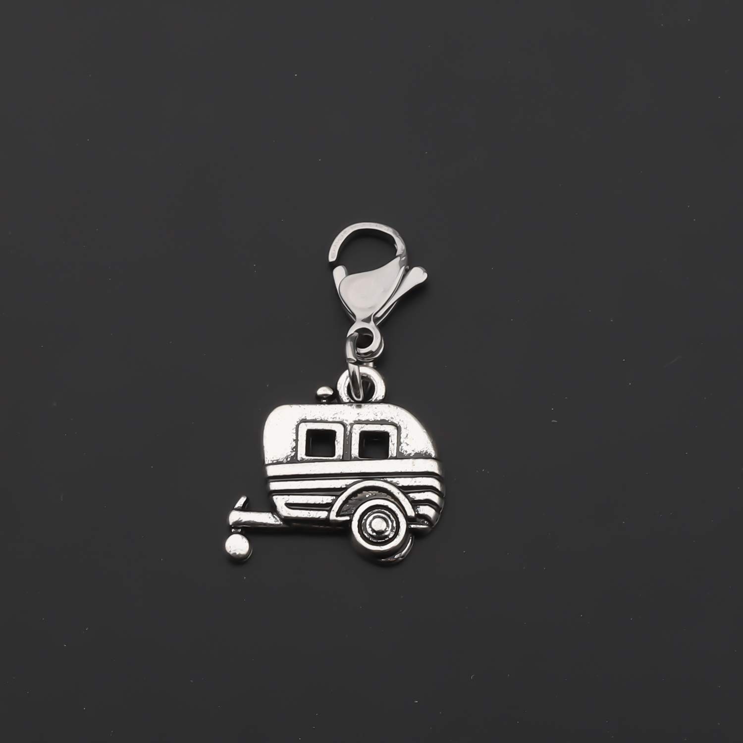 CHOORO Happy Camper Charm - Camping Zipper Pull Accessory for Backpacks & Tents - Perfect Gift for Camping Lovers & Outdoor Enthusiasts - Use for Hiking, RV Trips & Adventure Jewelry