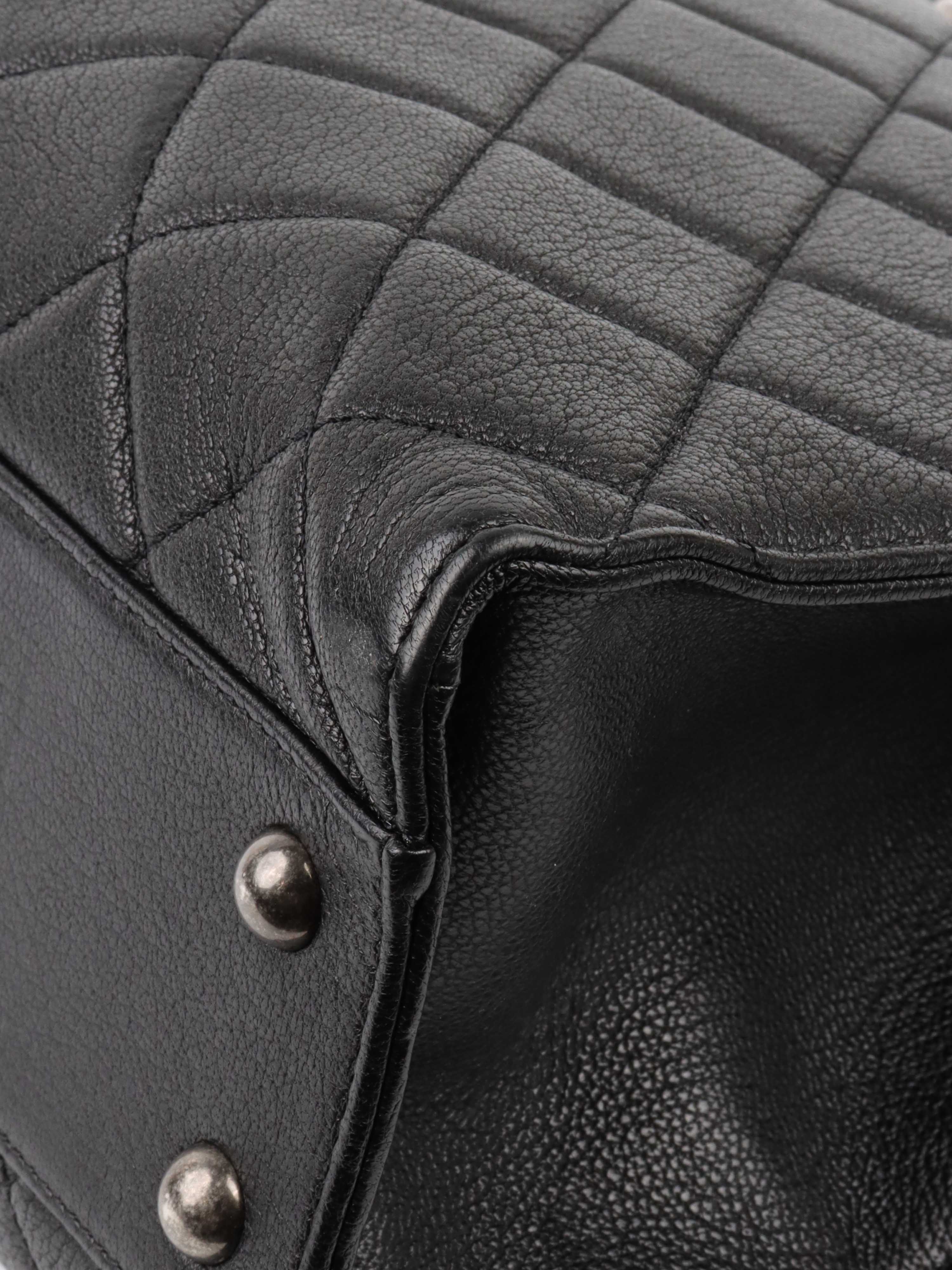 Chanel Black Caviar Quilted Leather Shopping Tote Bag for Women - Luxury Designer Handbag for Work, Travel & Everyday Use
