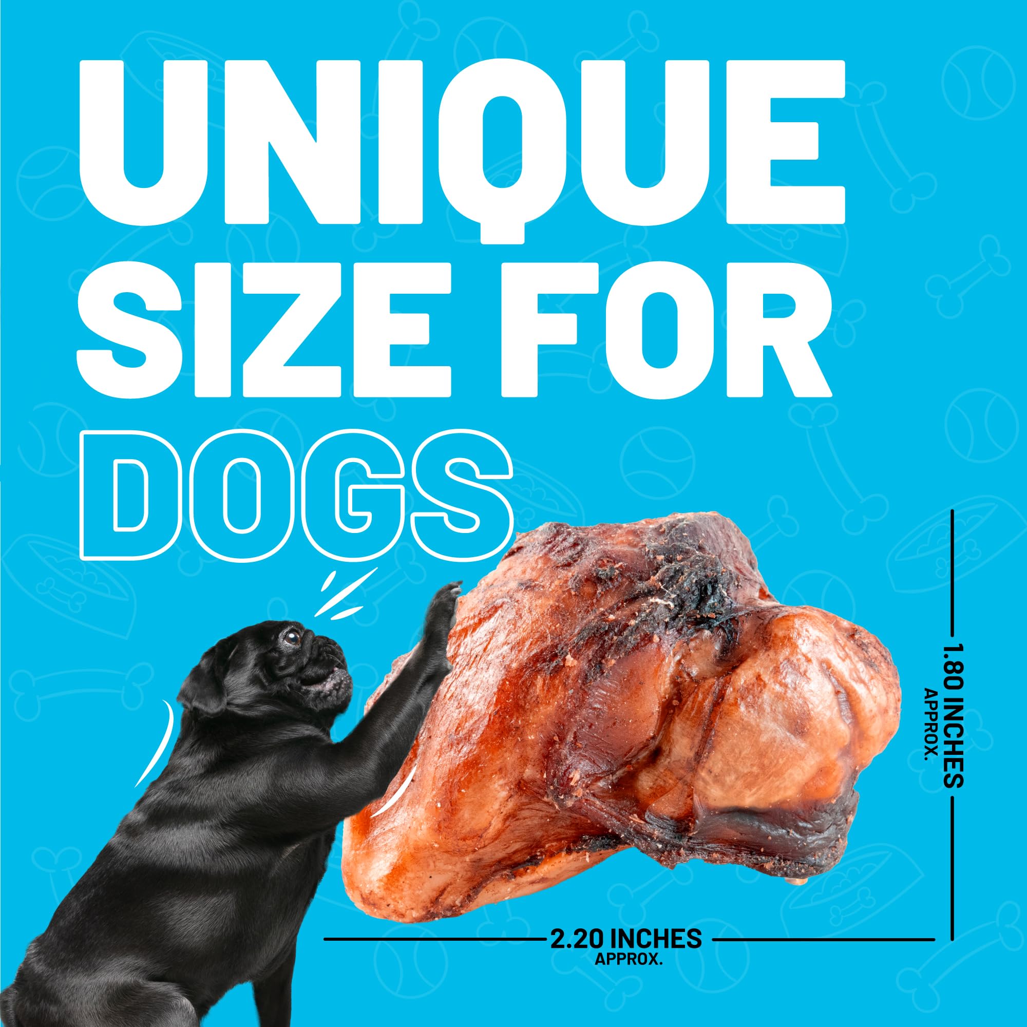Premium Smoked Beef Knee Caps Dog Treats - 6 Count All-Natural Long-Lasting Chews for Aggressive Chewers - High Protein, Low Fat Dog Bones - Sitka Farms (Perfect for Training Rewards & Dental Health)