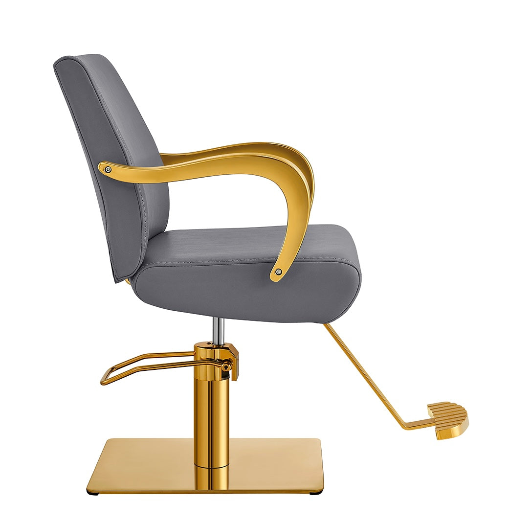 Premium Meteor Gold Salon Styling Chair - Professional Beauty Salon Stylist Chair with Adjustable Height & Swivel Base - Perfect for Hair Salons, Barber Shops & Home Styling Stations