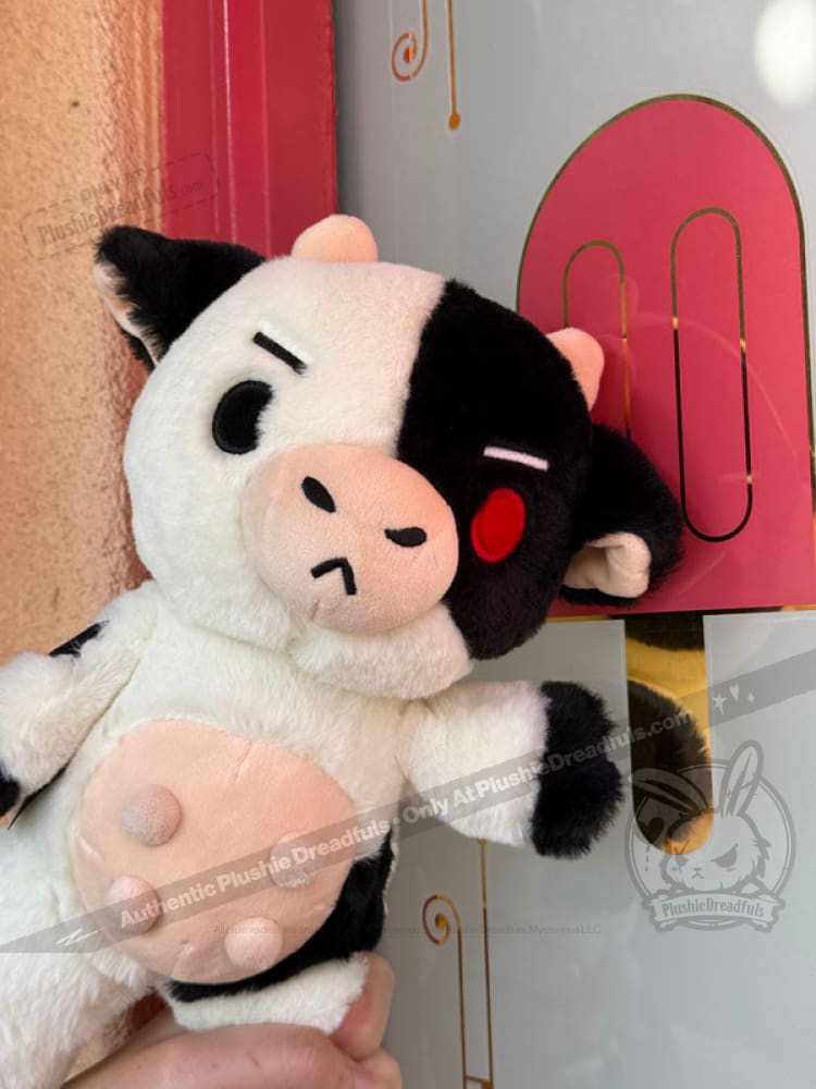 Plushie Dreadfuls Mad Cow Plush Stuffed Animal - Soft Cuddly Toy for Kids, Unique Gift for Horror Fans, Perfect for Halloween Decor & Movie Nights