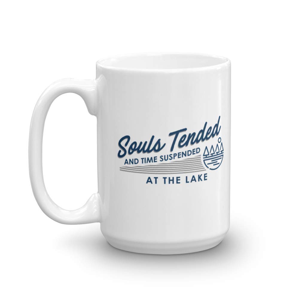 15oz Lake-Themed Coffee & Tea Gift Mug - Perfect for Summer Vacation, Camping & Relaxing by the Water - Fun Lake Life Ceramic Cup for Men & Women