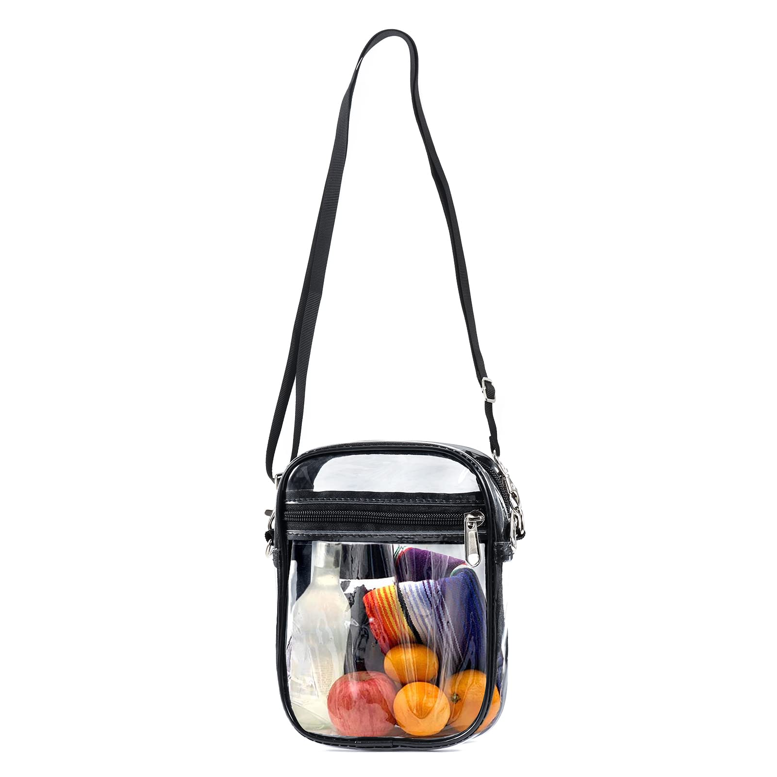 INCTUO Clear Stadium Approved Crossbody Bag - Transparent Purse for Sports Events, Concerts & Festivals | Perfect for NFL Games, Music Shows & Theme Parks