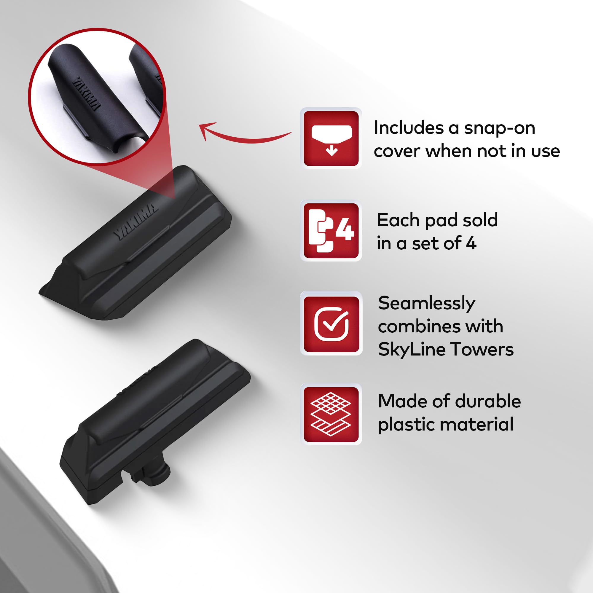 Yakima Landing Pad - Heavy Duty Roof Rack Mounting System for SUVs & Trucks | Secure & Easy Installation | Perfect for Road Trips, Camping & Outdoor Adventures