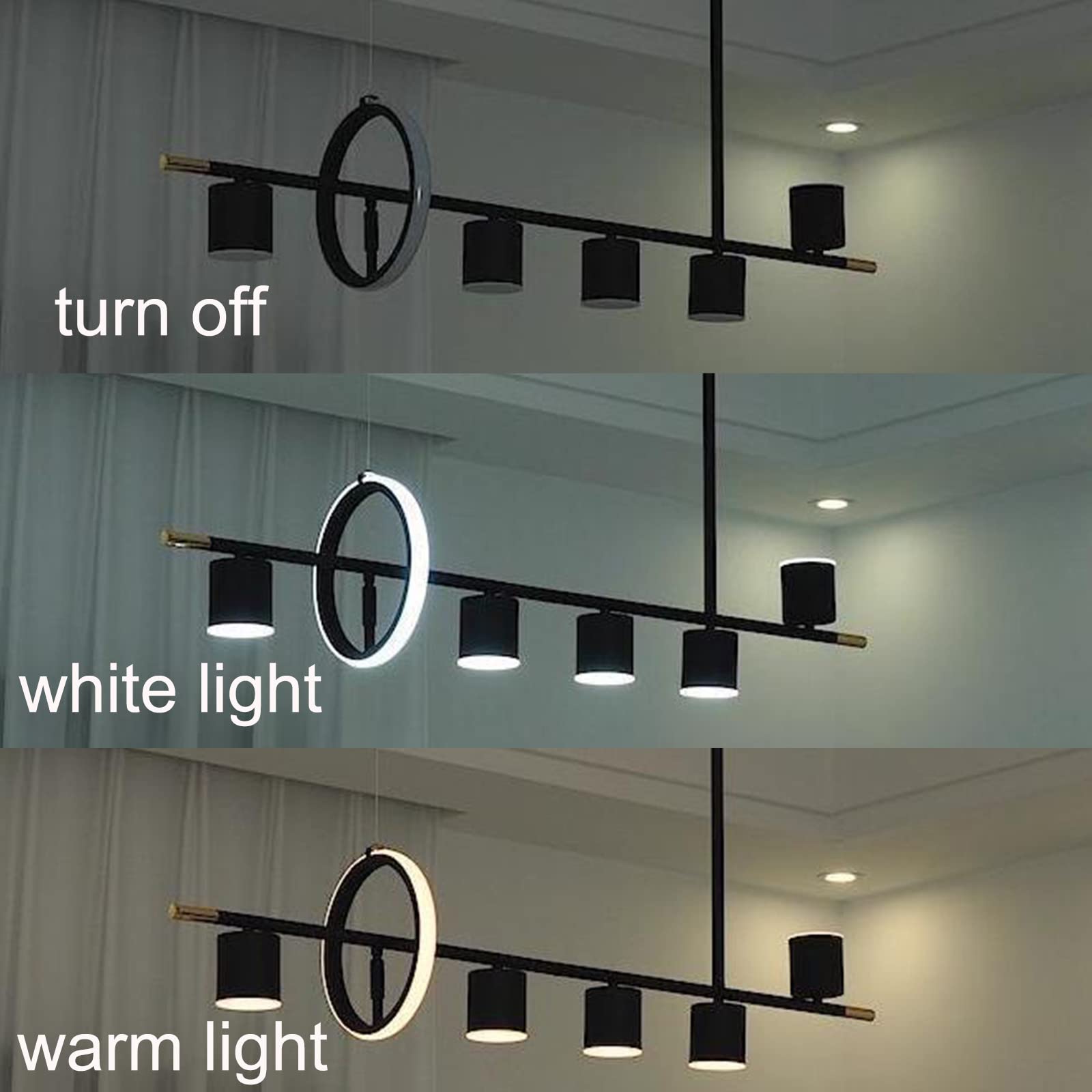 Siittoo Modern Black LED Dimmable Pendant Light - 40