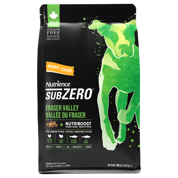 Nutrience SubZero Healthy Puppy Dry Dog Food - Fraser Valley Recipe | High Protein Grain-Free Kibble for Puppies | Perfect for Active Dogs & Training Treats