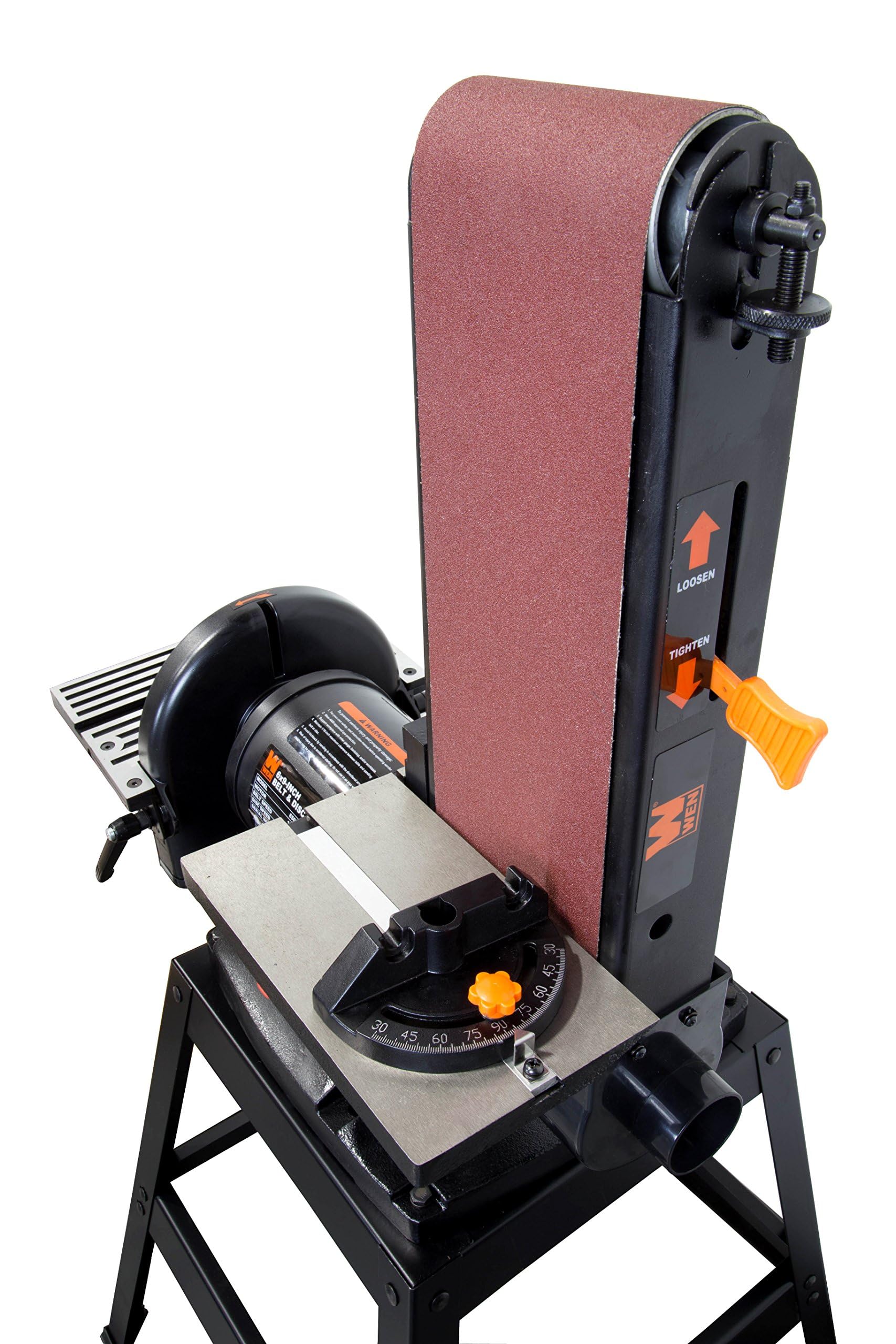 WEN 6508 6-Inch x 48-Inch Belt & 9-Inch Disc Sander with Stand – Perfect for Woodworking, Metal Sanding, and DIY Projects