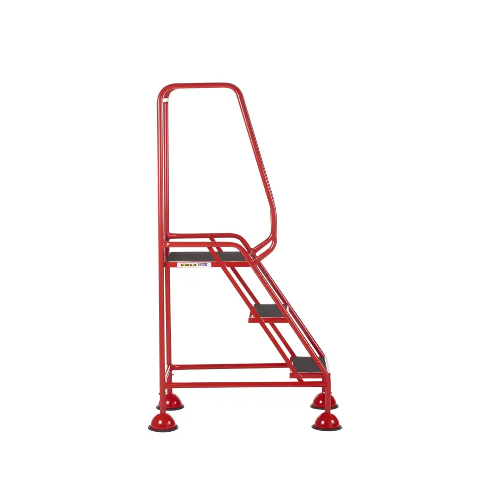 Climb It UK Domed Feet Steps - Red Non-Slip Ladder Accessories for Home, Garage, and Workshop Use
