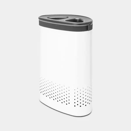 55L White Laundry Hamper with Selector - Perfect for Bedroom, Bathroom, and Dorm Organization