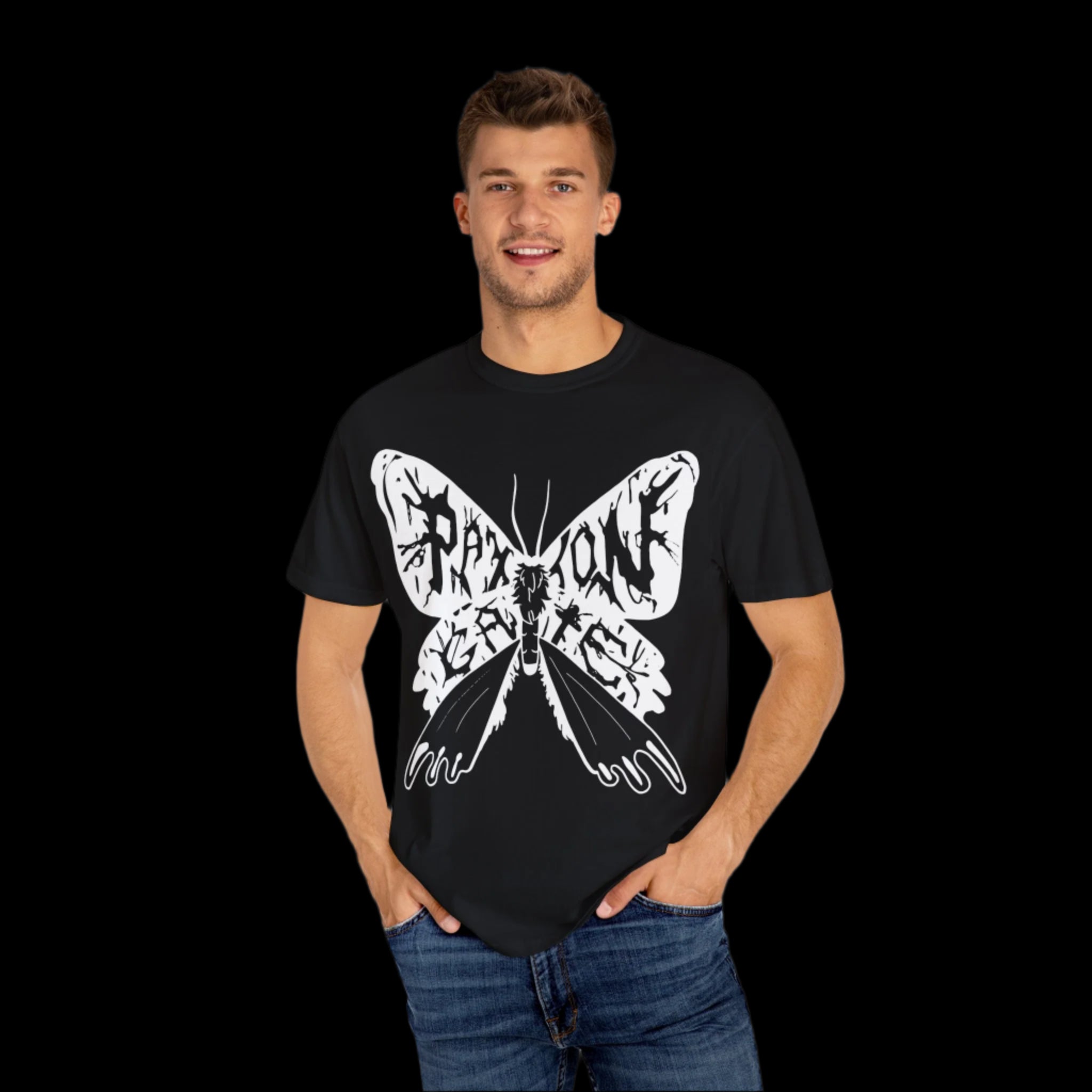 Unisex Paxton Gate Moth Graphic T-Shirt - Soft Cotton Tee for Men & Women - Perfect for Casual Wear, Street Style & Nature Lovers