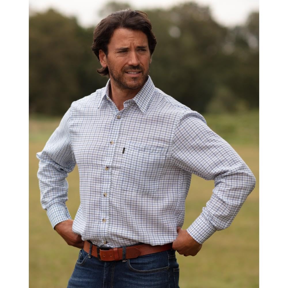 Walker & Hawkes Men's Murton Easy Care Country Shirt - Comfortable Casual Button Down for Outdoor Activities & Countryside Wear