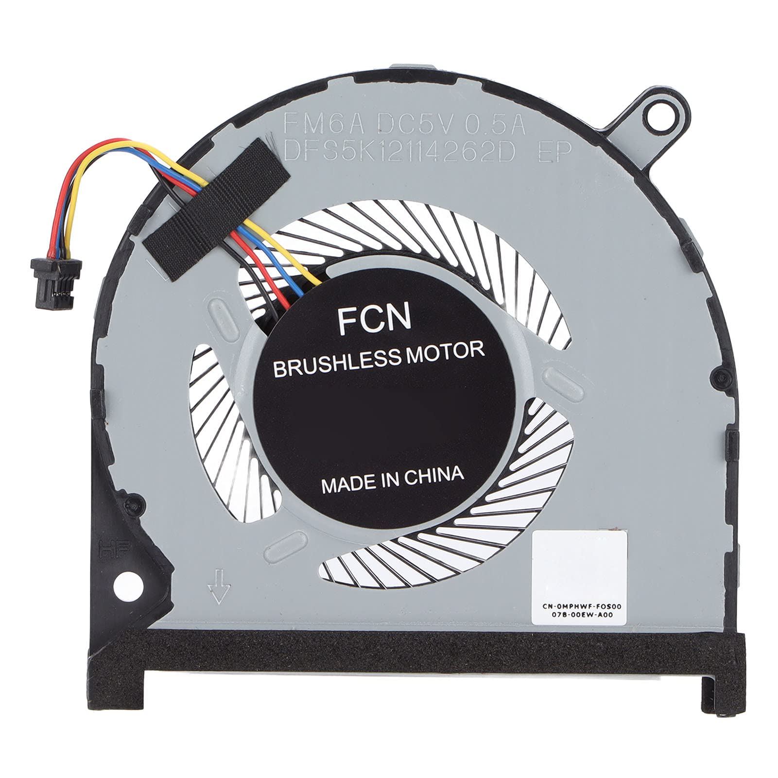High-Performance CPU Cooling Fan for Laptop - 4-Pin Connector, Efficient Heat Dissipation, Durable Heat Sink - Compatible with Dell Inspiron 7000 Series (Perfect for Gaming, Work & Overheating Prevention)